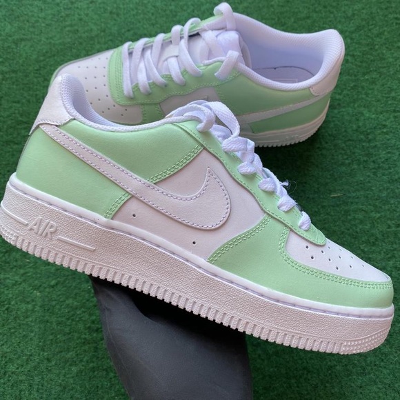 Nike Shoes - Green custom Air Force 1